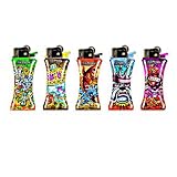 Ed Hardy Mini Curve Tattoo Designs Refillable Butane Lighters 5pk EH-LT-140
