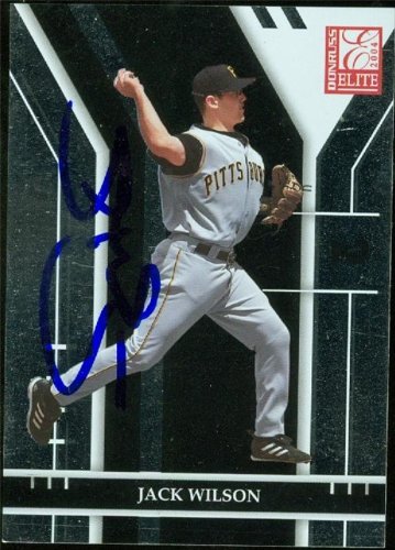 Jack Wilson Autographed/Hand Signed MLB Baseball Card (Pittsburgh Pirates) 2004 Donruss Elite #132