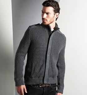 Autograph Pure Cotton Funnel Neck Military Cardigan