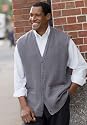 KingSize Big & Tall Button-Front Sweater Vest