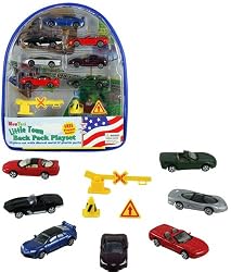 Official GM Licensed Cars Backpack Playset
