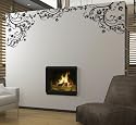 Vinyl Wall Art Decal Sticker Swirl Flower Floral Design #262 (100" X 29")