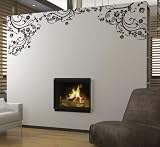Vinyl Wall Art Decal Sticker Swirl Flower Floral Design #262 (100