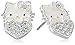 Hello Kitty Girls Crystal Birthstone Heart Stud Earrings