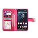 IZENGATE Motorola Droid Turbo (Incompatible with Ballistic Nylon Version) Wallet Case - Executive Premium PU Leather Flip Cover Folio with Stand (Deep Rose Pink)