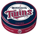 Team Tins Mints, Minnesota Twins, Master Carton, 2.1-Ounce Tins (Pack of 10)