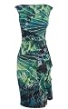Colorful Feather Print Dress