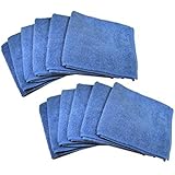 Progo Ultra Absorbent Microfiber Cleaning Cloths for LCD/LED TV, Laptop Computer Screen, iPhone, iPad and more. (12 Pack)