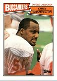 1987 Topps # 393 Chris Washington Tampa Bay Buccaneers Football Card- Near Mint to Mint Condition - In Protective Screwdown Display Case!