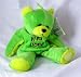 8 Inch Message Bear Well Done Bright Green
