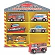 Melissa & Doug Deluxe Wooden Rescue Vehicles Set