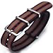 20mm G10 Nato James Bond Heavy Nylon Strap Polished Buckle - J15 Black , Red , Green