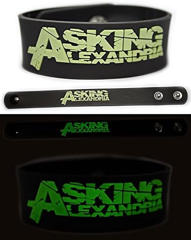 ASKING ALEXANDRIA Rubber Bracelet Wristband Glows in The Dark