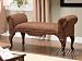 Chocolate Microfiber Rolled Arm Bench