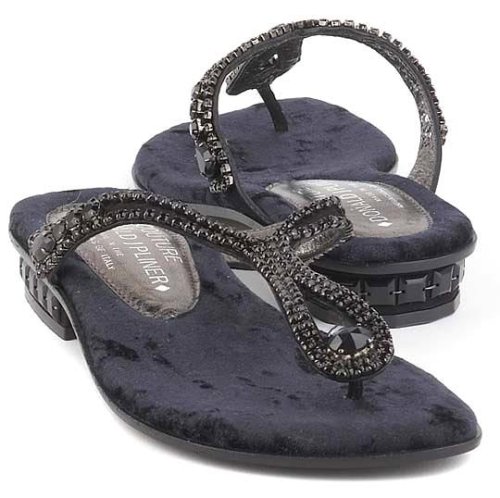 Donald J Pliner Grace Black thongs Picture
