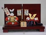 五月人形木目込み子供大将　大里彩作　木目込「桃太郎」平飾り　6-8340