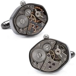 Gunmetal Watch Movement Cufflinks