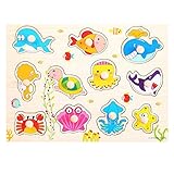 知育玩具 木のおもちゃ 海洋 動物 キッズ 子ども 想像力向上 発見力アップ 幼稚園 五感の刺激 誕生日 入学祝