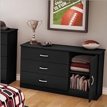 Big Sale South Shore Libra Dresser, Pure Black