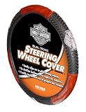 Harley-Davidson Bare & Shield Burlwood Steering Wheel Cover