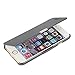 MTRONX Phone Case for Apple iPhone 6, iPhone 6s, Magnetic Ultra Folio Flip Slim Leather Twill Case Cover Pouch - Gray(MG-GY)