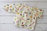 BABY tree こども 防水 加工 長袖 スモック エプロン 幼稚園 保育園 にも！ (アニマル Mサイズ)