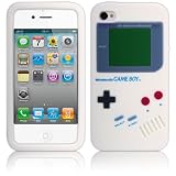 Shop4 White Retro Game boy Silicone Skin Case Cover for Apple iPhone 4 / 4S