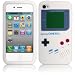 Shop4 White Retro Game boy Silicone Skin Case Cover for Apple iPhone 4 / 4S