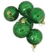 Pack of 6 Christmas Green Mirrored Glass Disco Ball Christmas Ornaments 2" 50mm