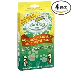 BioBag Dog Waste Bags, 50 Count Boxes (Pack of 4)