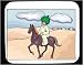 Decorated Mouse Pad with man, Turkey, robes, Middle East, running, turban, horse, equine, desert, animal, riding