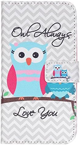 LG K10 Case, LG Premier LTE L62VL L61AL Case, Jamesay [Kickstand] Premium PU Leather Wallet Case Flip Cover Built-in Card Slots Pockets &amp; Stand ForLG K10/LG Premier (2016) - Owl Always Love you