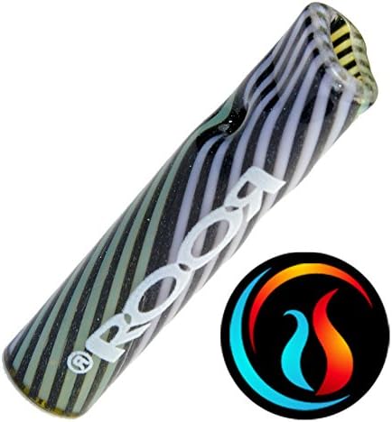 Cypress Hill's Phuncky Feel Tips - By Roor - Multi Colored Glass Flat Tip w/ TooHotGlass Sticker
