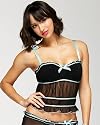 bebe Vintage Glam Ruffled Bustier