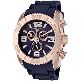 Swiss Legend Men's 20067-RG-03 Commander Collection Chronograph Rose Gold Blue Rubber Watch