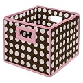 Badger Basket Pink Basket Brown Polka Dot