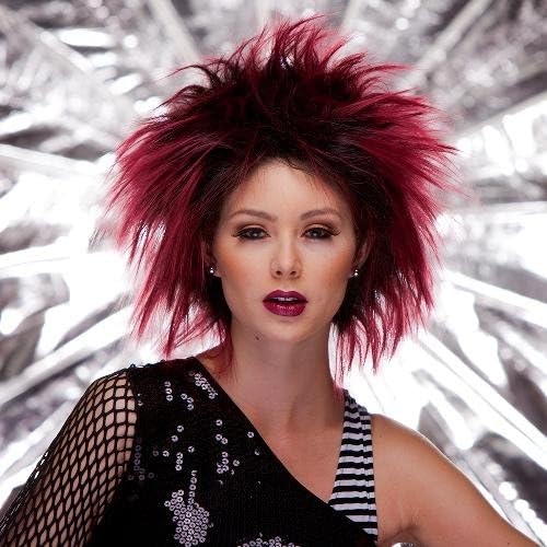 Fashion Wig - Blush Punk, Black Maroon