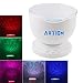 Avtion Christmas USB Romantic 12 LED Light and 8 Mode LED Bedroom Night Light Ocean Wave Projector Speaker Music Play Lamp Children Kid Gift (Mode 1)