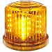 Fortune PL-300AJ Battery Powered Ultra Bright LED Standard Police Beacon, 5" Diameter x 5" Height, Amber