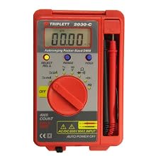 Triplett 2030-C Autoranging Pocket Sized Digital Multimeter, 600V AC/DC, 40 Megaohm Resistance