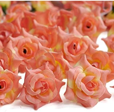 Freshheart 150pcs Artificial Curling Rose Flower Heads Coral Wedding DIY 3xHS7-9