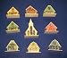 Vintage Christmas Garden Buildings