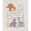 BUCILLA Cute-a-Saurus Birth Record Counted Cross Stitch Kit, 10 by 13-Inch
