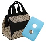 Fit and Fresh Downtown Insulated Designer Lunch Bag, Cocoa, 9x6x8 Inches
