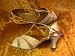 gold and hologram ladies ballroom dance shoes size 7 haley
