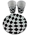 Race Car Party Supplies Kit for 8. Perfect for Nascar or Racing Theme Birthday. Includes Plates, Napkins, Cups, and Accessories