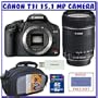 Canon EOS Rebel T1i Digital SLR (Body OutFit) w/ EF-S 18-135mm f/3.5-5.6 IS Lens + 8GB Memory Card + Advanced Shooters Package Package # 1