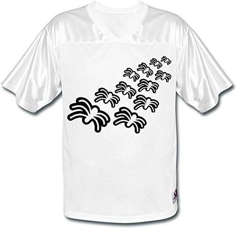 FQY Men's Spiders Pattern Football Jerseys S White