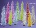 Whimsical Silver Laser Tinsel Artificial Christmas Tree 5'