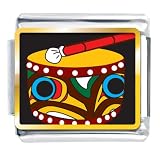 Native American Drum Italian Charms Bracelet Link
